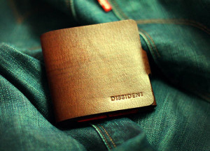 Dissident leather wallet